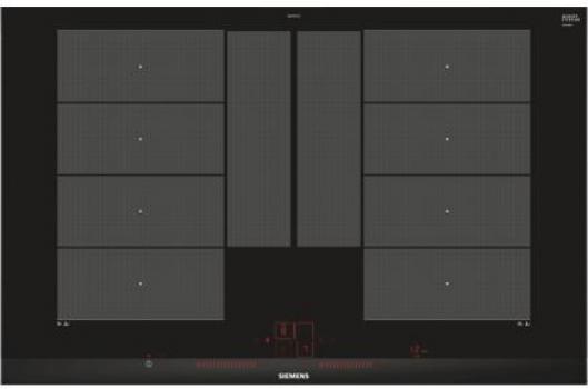 ARDEBO.de Siemens EX875LYC1E iQ700 Autarkes Induktionskochfeld, Glaskeramik, 80 cm breit, Facetten-Design