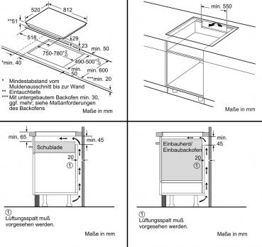 Siemens EX875LVC1E iQ700 Autarkes Induktionskochfeld, Glaskeramik, 80 cm breit, Facetten-Design, powerMove Plus