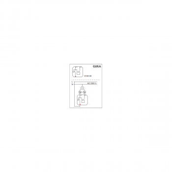 Gira 015900 Einsatz Wipp-Jalousieschalter, 10 A, 250 V~