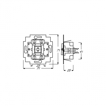 Busch-Jaeger 2000/6 USK Wippkontrollschalter-Einsatz Aus- und Wechselschaltung mit N-Klemme (2CKA001022A0474)