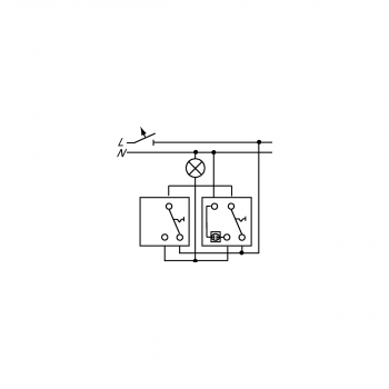 Busch-Jaeger 2000/6 USK Wippkontrollschalter-Einsatz Aus- und Wechselschaltung mit N-Klemme (2CKA001022A0474)