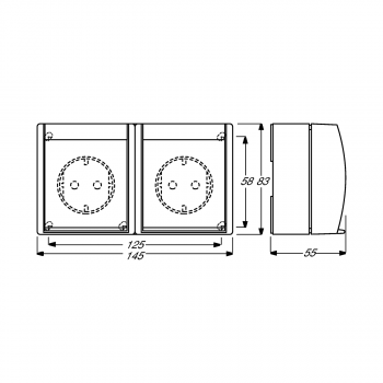 Busch-Jaeger 20/2 EW-54 SCHUKO Steckdose, Ocean IP44, 2-fach, alpinweiß (2CKA002084A0711)