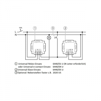 Busch-Jaeger 6440/01 U Universal Relais Einsatz, Busch-Wächter (2CKA006400A0084)