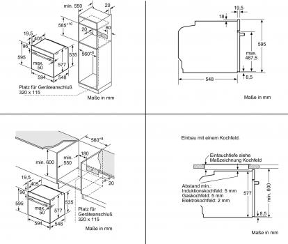 Neff B3CCE2AN0 N50 EEK: A Einbaubackofen, 60cm breit, 71 L, CircoTherm, EasyClean, Edelstahl