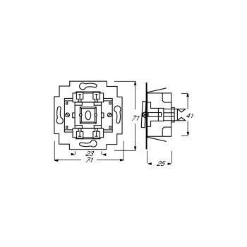 Busch-Jaeger 2000/2 UK Wippkontrollschalter-Einsatz, 2-polig, Ausschalter (2CKA001022A0656)