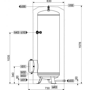 STIEBEL ELTRON SHW 200 S Standspeicher, EKK: C, 200 Liter, reinweiß/basaltgrau (182120)