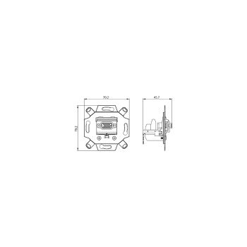 Busch-Jaeger 0261/22 VGA-Anschlussdose mit Schraubklemmen und Zugentlastung, alpinweiß (2CKA000230A0422)