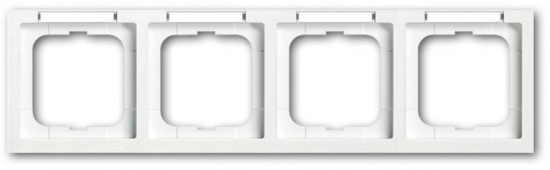ARDEBO.de Busch-Jaeger 1734-184 NSK Abdeckrahmen, future linear, 4-fach Rahmen, studioweiß (2CKA001754A4370)