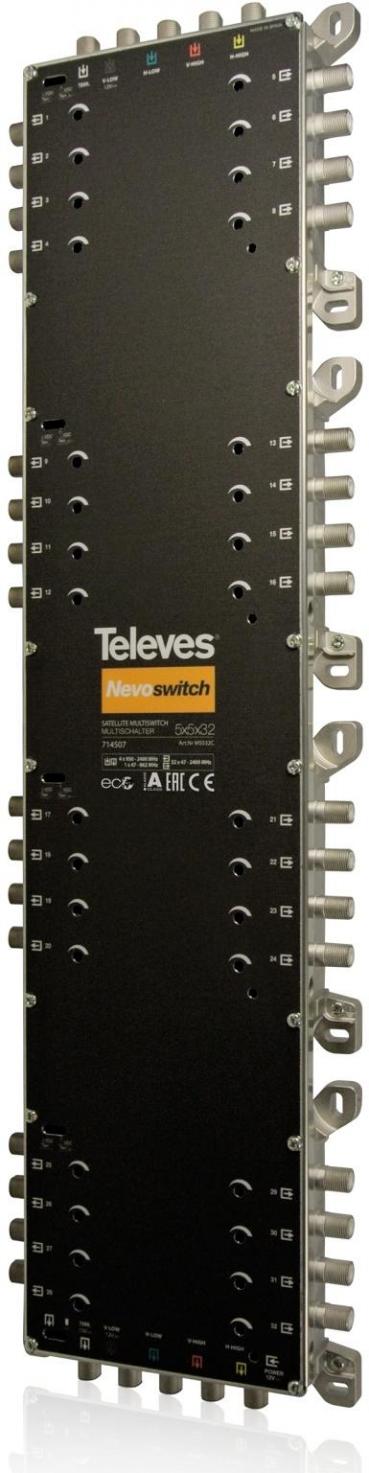 Televes MS532C NevoSwitch Multischalter, 5 Eingänge, 32 Ausgänge, kaskadierbar (714507)