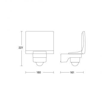 Steinel XLED PRO 240 S Sensor-LED-Strahler, 3000K, weiß (068073)