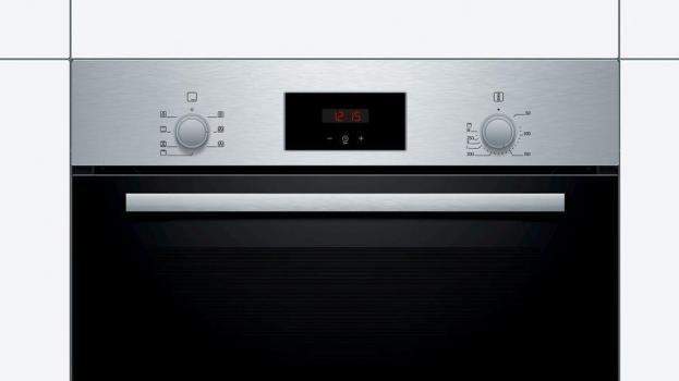 Bosch HBF133BR0 EEK: A Einbaubackofen, 60 cm breit, 66l, Grillfunktion, Granit Email, edelstahl