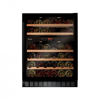 Amica WK 341 110-1 S Unterbau Wein-Kühlschrank, 60cm breit, 45 Standardweinflaschen, LED Beleuchtung, Ventilator, schwarz