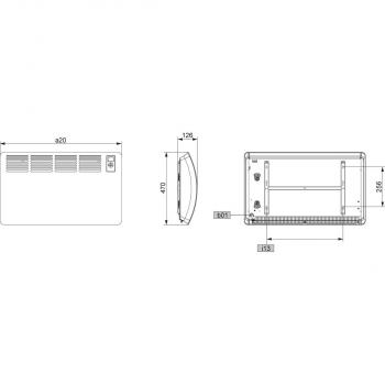 STIEBEL ELTRON CON 5 Premium Wandhängender Konvektor, 500 W, Wochentimer, alpineweiß (237830)