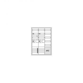 Hager ZB33ET225W1 Komplettschrank 2Zählerplätze,BKE-I,APZ,Verteilerfeld 5-Reihig,3feldig