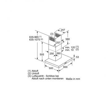 Siemens LC66BBM50 iQ300 EEK: B Wandesse, 60 cm breit, Ab-/Umluft, Edelstahl