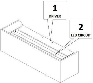 Fabas Luce Badia Wandleuchte, 16W, LED, Eichenholz (3383-21-215)