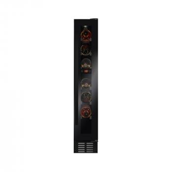 ARDEBO.de Amica WK 341 100-1 S Stand-Weintemperierschrank, max. 7 Flaschen, 14,8cm breit, Ventilator, LED-Beleuchtung, schwarz