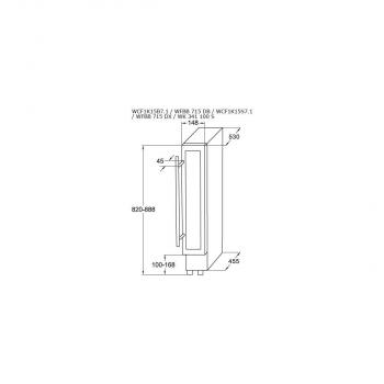 Amica WK 341 100-1 S Stand-Weintemperierschrank, max. 7 Flaschen, 14,8cm breit, Ventilator, LED-Beleuchtung, schwarz