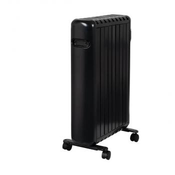 Eurom RAD 2000 Oil free Black Ölfreier Heizkörper, 2000W, Thermostat, Kipp-/Überhitzungsschutz, Schwarz (363937)