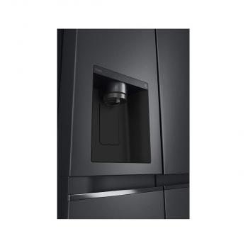 LG GSLV71MCTD Side-by-Side Kombination, 91 cm breit, 635L, NoFrost, Eis-, Crushed Ice- und Wasserspender, Interner Wassertank, DoorCooling+, schwarz matt