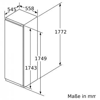 Neff KI1813FE0 N70 Einbaukühlschrank, Nischenhöhe: 177,5cm, 319l, Festtürtechnik, FreshSafe2, VarioShelf