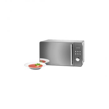 ARDEBO.de ProfiCook PC-MWG 1175 Stand Mikrowelle, 800W, Grill 1000W, 9 Automatikprogramme, Timer, Kindersicherung, silber