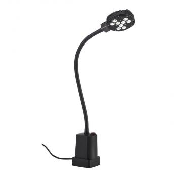 ARDEBO.de Hedi LED pro Maschinenleuchte, 9,9W, 6400K, IP64, 230V, mit Magnet und Tischklemme, schwarz (ML1209)