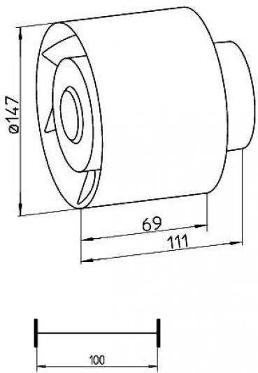 Helios REW 150/2 Rohreinschubventilator 1-PH (440)