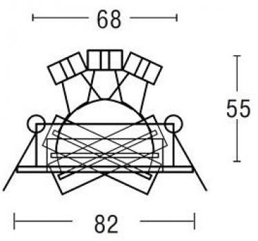 Brumberg NV-Einbaustrahler, GX5,3/50W, weiß (0063.07)