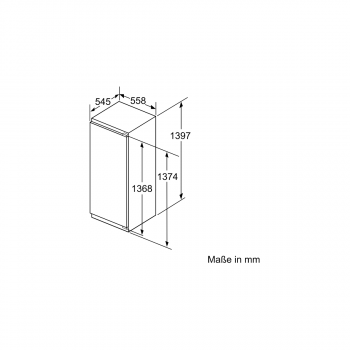 Siemens KI52LADE0 iQ500 Einbaukühlschrank, Nischenhöhe: 140 cm, 228l, Festtürtechnik, superCooling, hyperFresh