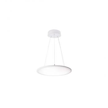 ARDEBO.de DEKO-LIGHT LED Panel transparent rund Pendelleuchte, 220-240V AC/50-60Hz, 50W, verkehrsweiß (342094)