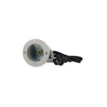 SLV NAUTILUS SPIKE Outdoor Spiessleuchte, QPAR51, IP65, 35W, mit 1,5m Kabel und Stecker, silbergrau (227418)