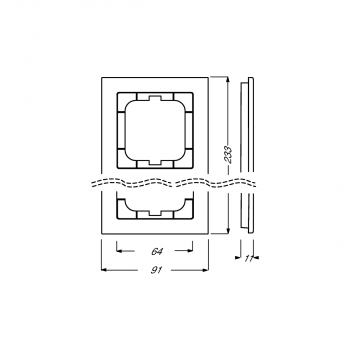 Busch-Jaeger 1723-270 Abdeckrahmen, Axcent, 3-fach Rahmen, platin (2CKA001754A4685)