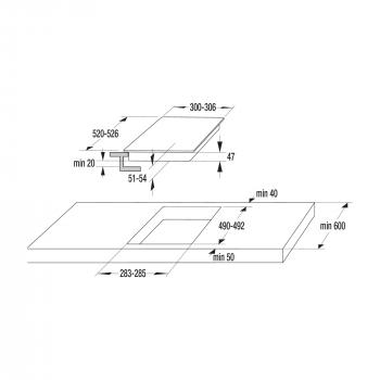 Gorenje ECT 322 BCSC HiLight-Kochfeld, Glaskeramik, 30cm breit, Warmhaltefunktion, Timer, schwarz