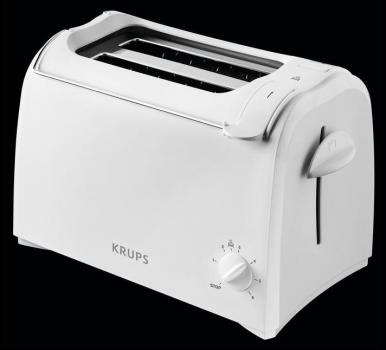 Krups Proaroma KH1511 Toaster, 700 W, 2 Scheiben, Hebe-Funktion, weiß