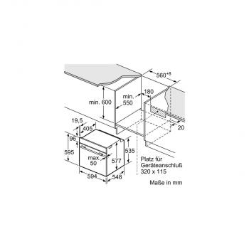 Neff B4CCE2AN0 EEK:A Einbaubackofen, 60cm breit, 71 L, Slide&Hide, CircoTherm, EasyClean, LCD-Display, Edelstahl