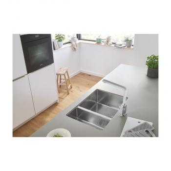 GROHE K700 Unterbau Edelstahlspüle, 760x450mm, 1,5 Becken, Edelstahl (31575SD1)