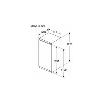 Bosch KIL42VFE0 Einbau Kühlschrank, Nischenhöhe 122,5 cm, 187L, Festtürtechnik, Multi Box XXL, Eco Airflow, LED Beleuchtung, Winterschaltung, Schnellkühlenfunktion