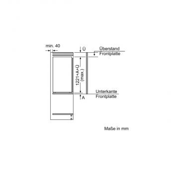 Bosch KIL42VFE0 Einbau Kühlschrank, Nischenhöhe 122,5 cm, 187L, Festtürtechnik, Multi Box XXL, Eco Airflow, LED Beleuchtung, Winterschaltung, Schnellkühlenfunktion