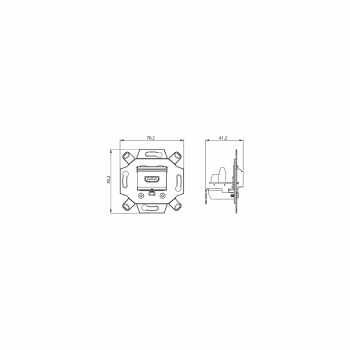 Busch-Jaeger 0261/32 HDMI-Anschlussdose mit Schraubklemmen und Zugentlastung, alpinweiß (2CKA000230A0428)