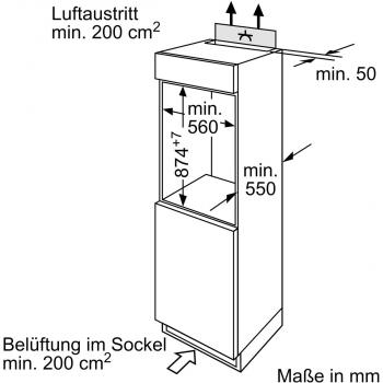 Bosch GIV21VSE0 Einbau-Gefrierschrank, 60 cm breit, 96 L, Schlepptür, BigBox, LowFrost