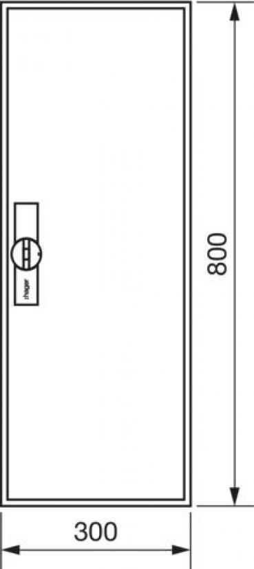 ARDEBO.de Hager FWB51D  Feldverteiler, AP, IP44, SKII, 800x300x160mm, leer, univers, mit Abdeckung (125mm)