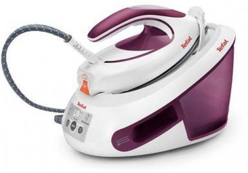 ARDEBO.de Tefal SV8054 Express Anti Calc Dampfbügelstation, 2800 W, bis zu 420g/min, 6,5 bar, weiß/violett