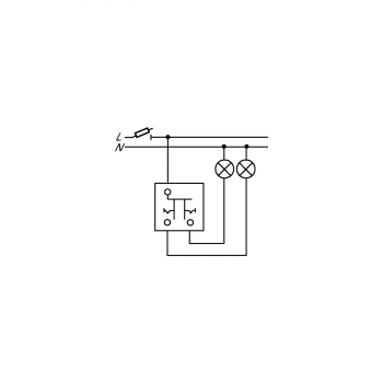 Busch-Jaeger 2400/5 US Wippschalter-Einsatz, Serienschaltung, 16A (2CKA001012A2233)