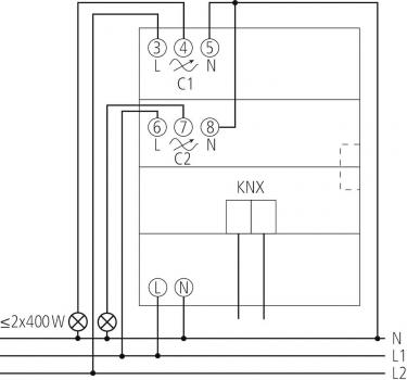 Theben DMG 2 T KNX 2-fach Universaldimmaktor, MIX2, 4,5 Watt (4930270)