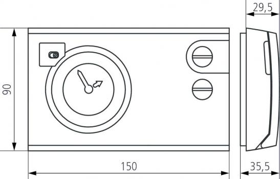 Theben RAMSES 722 S Analog-Uhrenthermostat, IP 20, II, weiß (7220801)