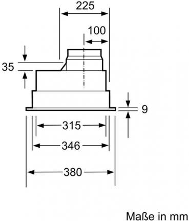 Bosch DHL755BL Lüfterbaustein, 73 cm breit, Abluft, grau-metallic