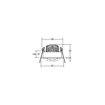 Brumberg LED-Einbaustrahlerset IP65 Phasenabschnitt dimmbar, 6W, 650lm, 3000K, aluminium (39353253)