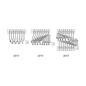 Busch-Jaeger 0214 UAE-Anschlussdose mit Schrägauslass, 2 parallel geschaltete Steckbuchsen, 2x8 (8)-polig (2CKA000230A0235)