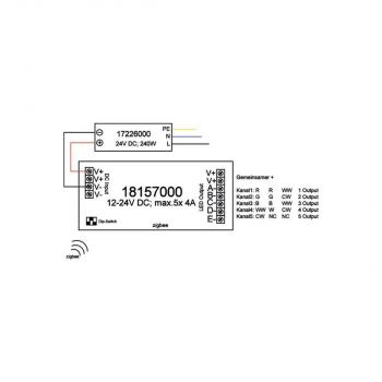 Brumberg LED-Dimmer 12-24 V DC, Zigbee dimmbar ZigBee 3.0 (18157000)